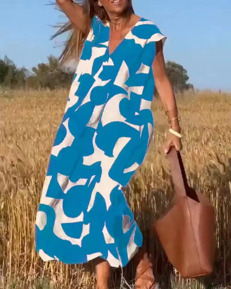 Zyvoria | Women’s Summer V-Neck Maxi Dress
