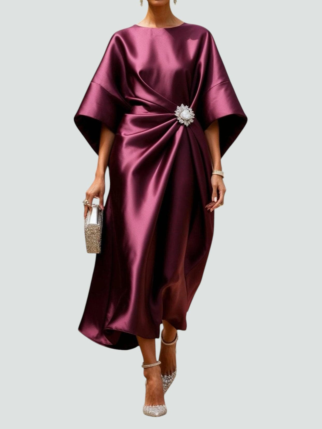 Gunda | Women’s Evening Satin Maxi Dress