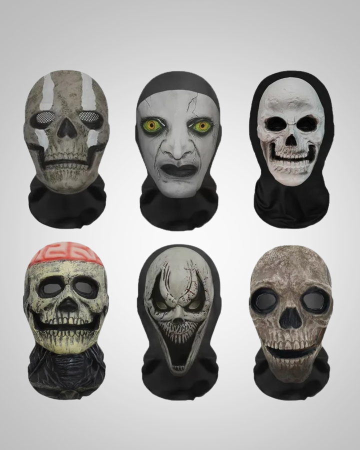 Halloween 3D Mesh Elastic Fit Ghost Face Mask