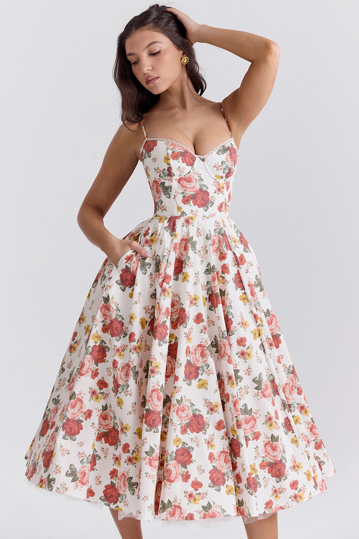 Leslie | Women’s Summer Wedding Guest Midi Dress