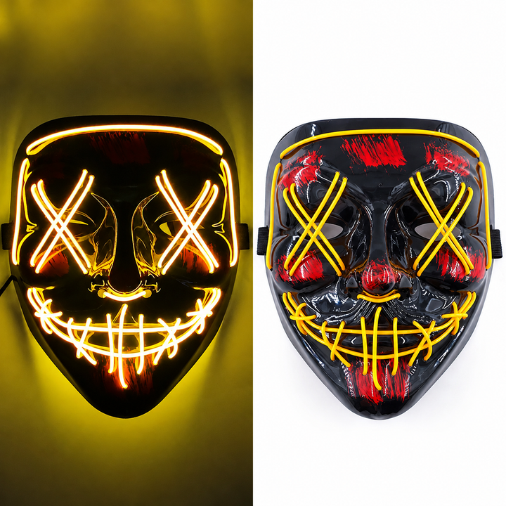 Halloween LED Purge Mask With Neon Glow