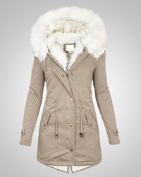 Emma | Women's Hooded Winter Faux Fur Lined Parka Jacket