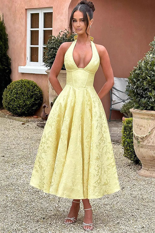Tama | Women's Elegant A-line Wedding Guest Dress