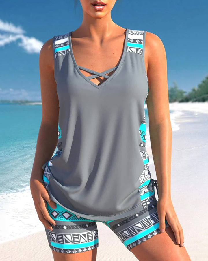 Seraphina | Women’s Summer V-Neck Tankini Swimwear