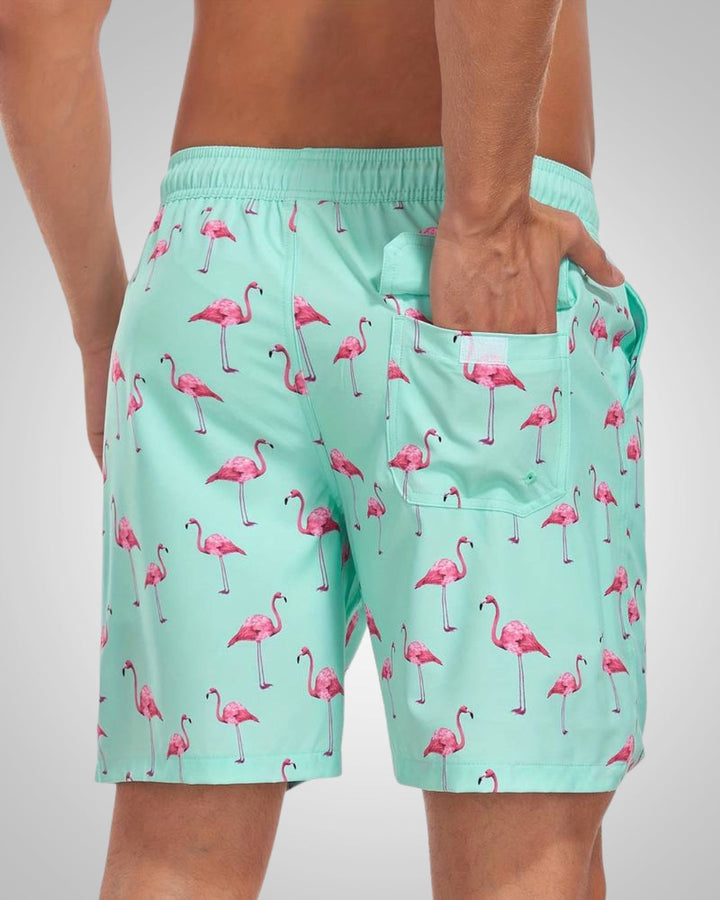 Hanery | Men's Sporty Slim-Fit Swim Trunks with Inner Shorts