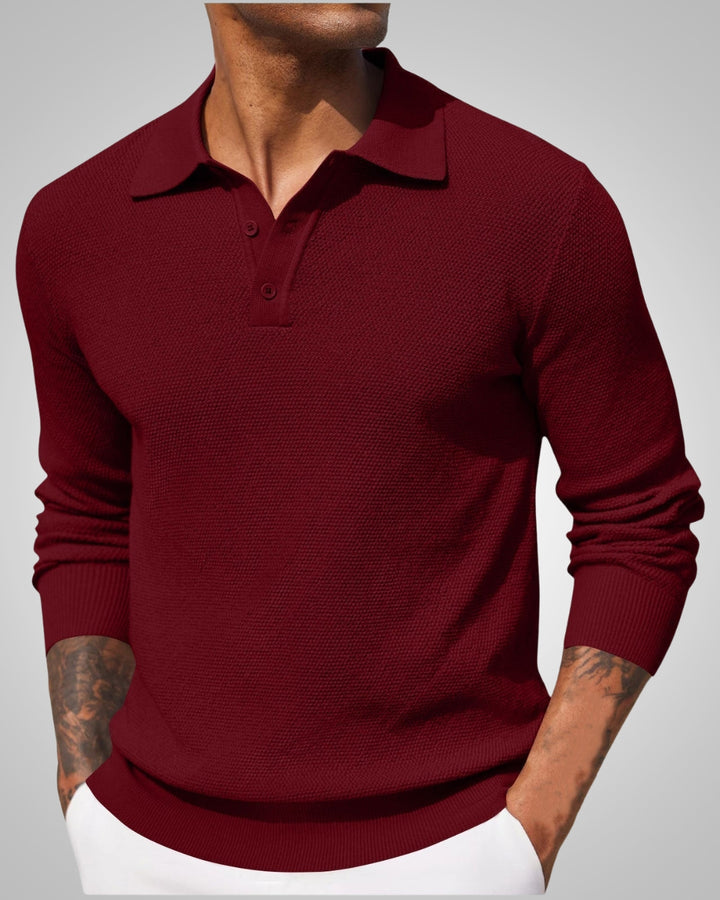Oliver | Men's Summer Button-Down Knitted Polo Shirt