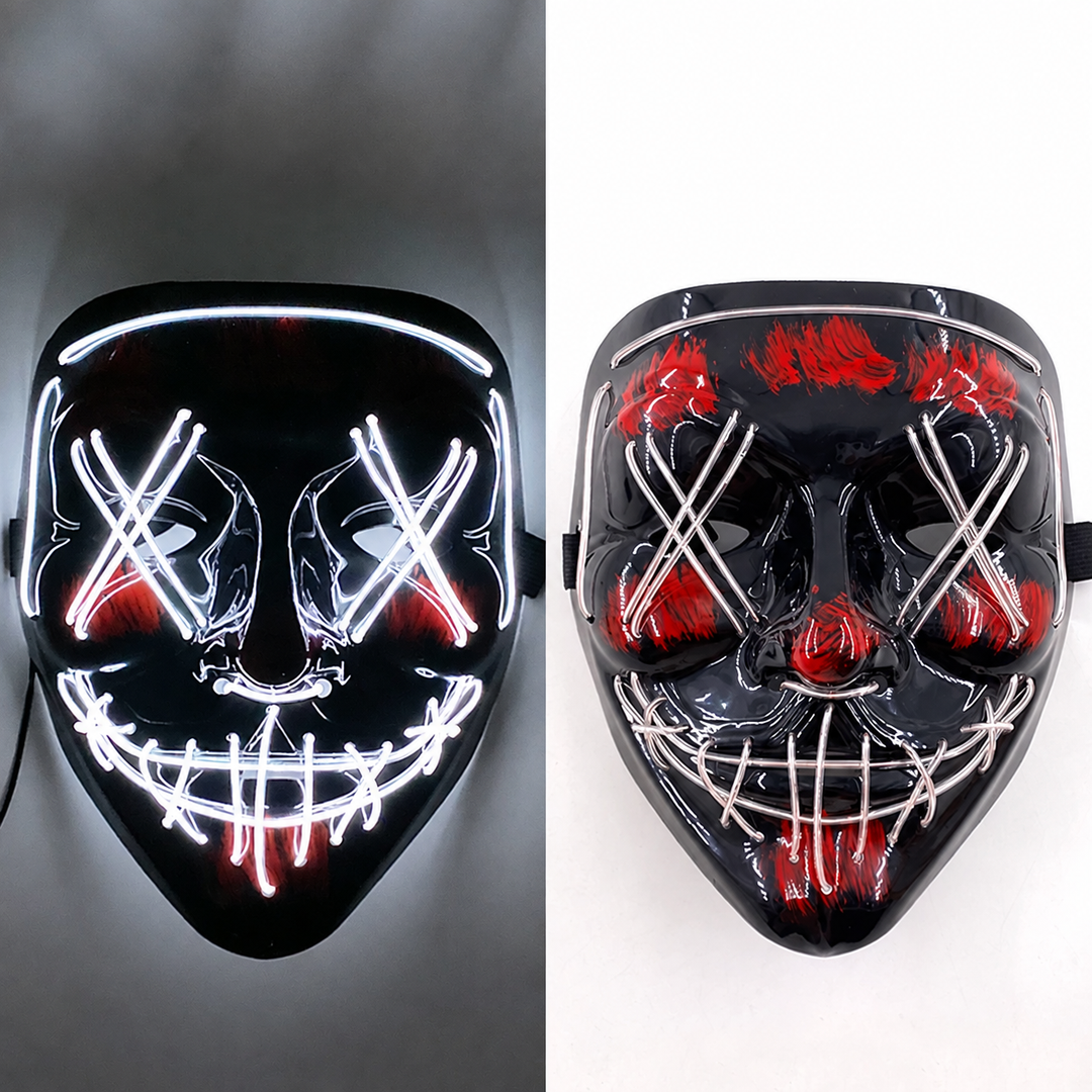 Halloween LED Purge Mask With Neon Glow