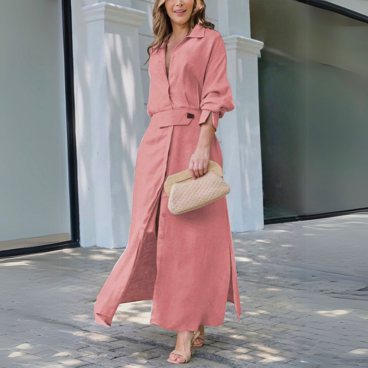Sara | Women’s Elegant Button Maxi Dress
