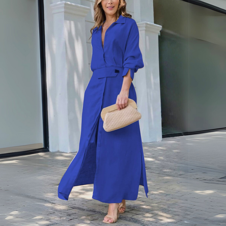 Sara | Women’s Elegant Button Maxi Dress
