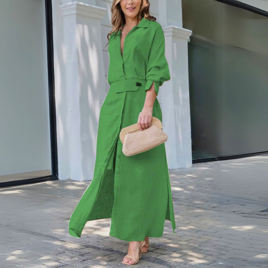 Sara | Women’s Elegant Button Maxi Dress