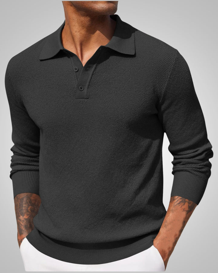 Oliver | Men's Summer Button-Down Knitted Polo Shirt