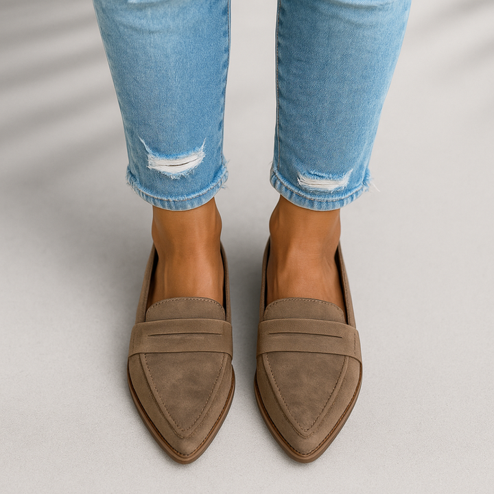 June | Women’s Casual Pointed Toe Slip-On Loafers