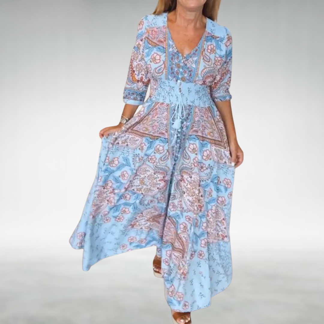 Ravina | Women's Summer Floral Maxi Dress