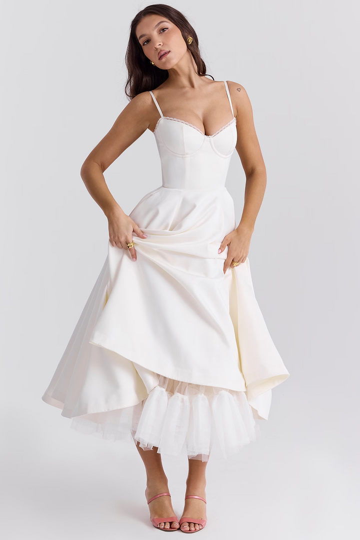 Leslie | Women’s Summer Wedding Guest Midi Dress