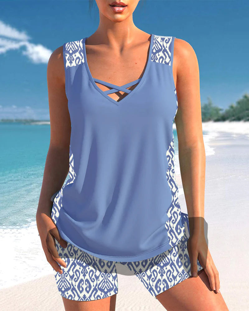 Seraphina | Women’s Summer V-Neck Tankini Swimwear