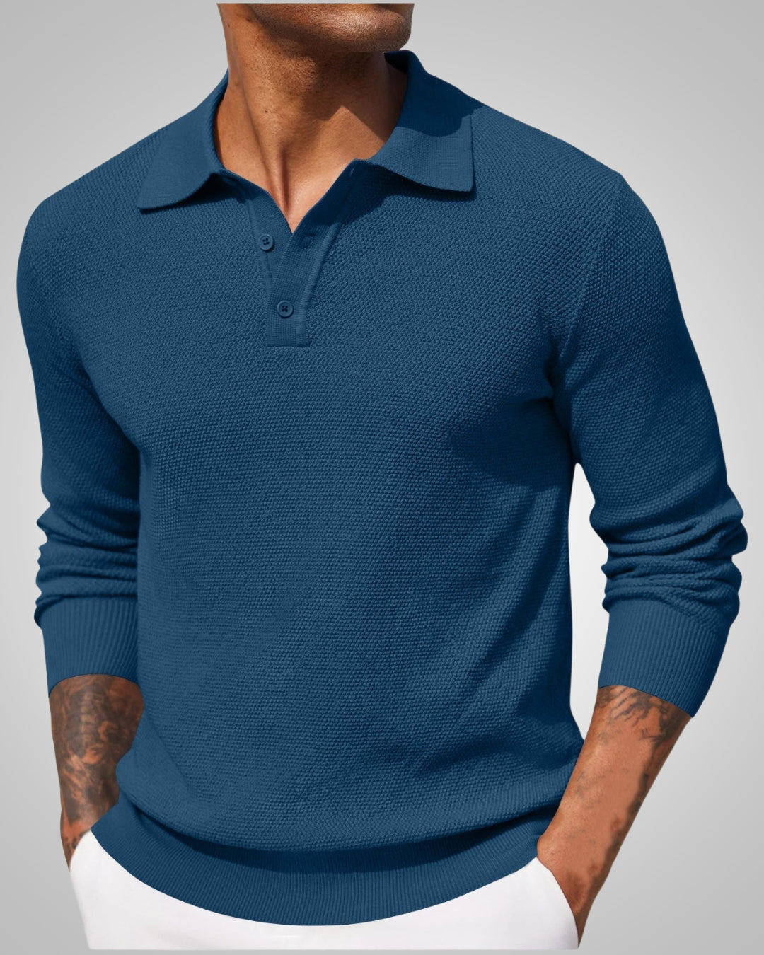Oliver | Men's Summer Button-Down Knitted Polo Shirt
