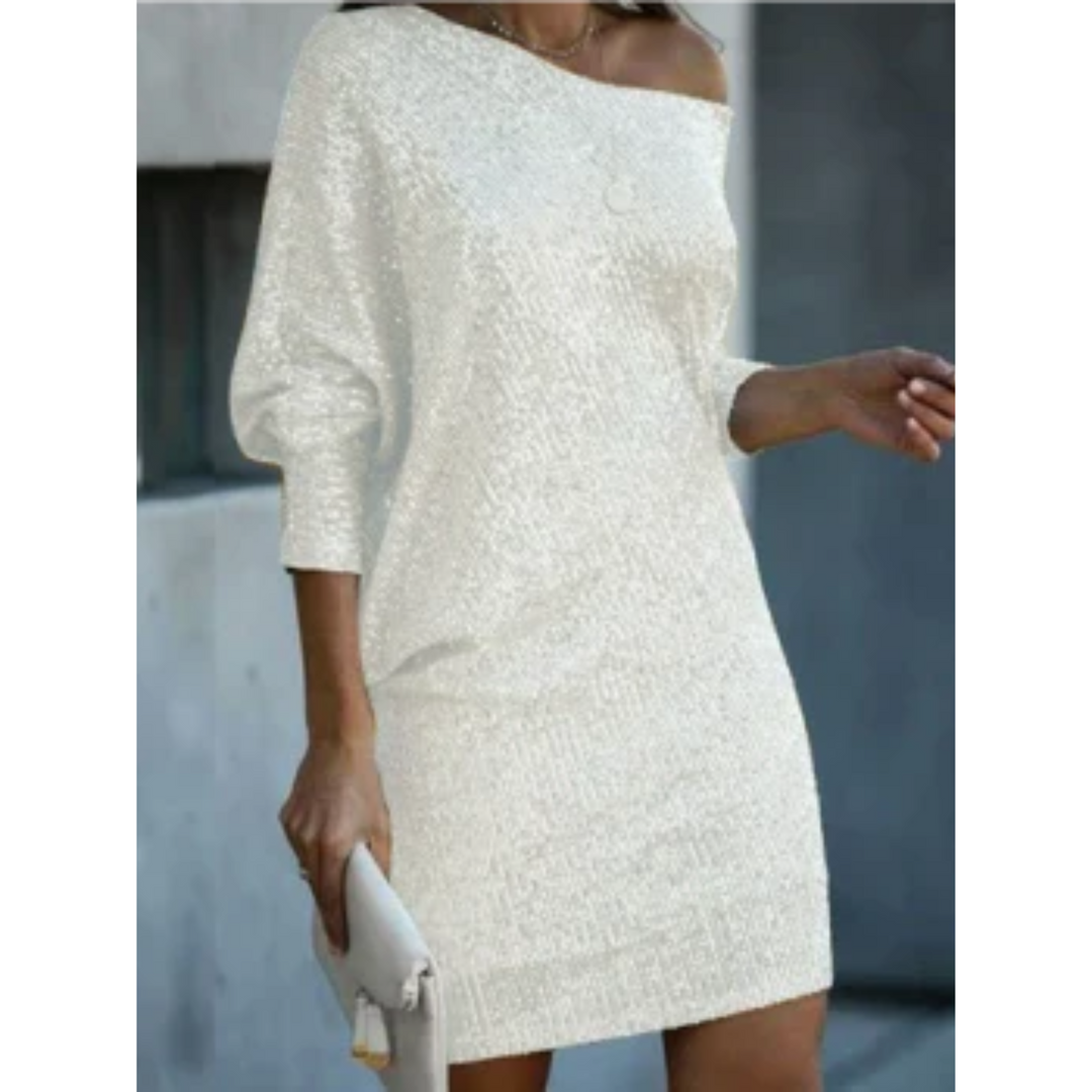 Remi | Women’s Elegant Gold Sequin Dress