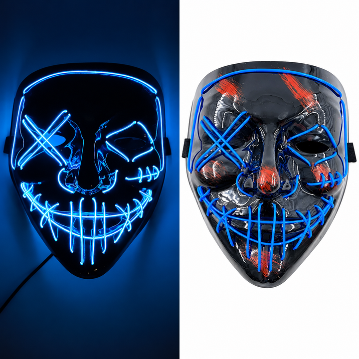 Halloween LED Purge Mask With Neon Glow