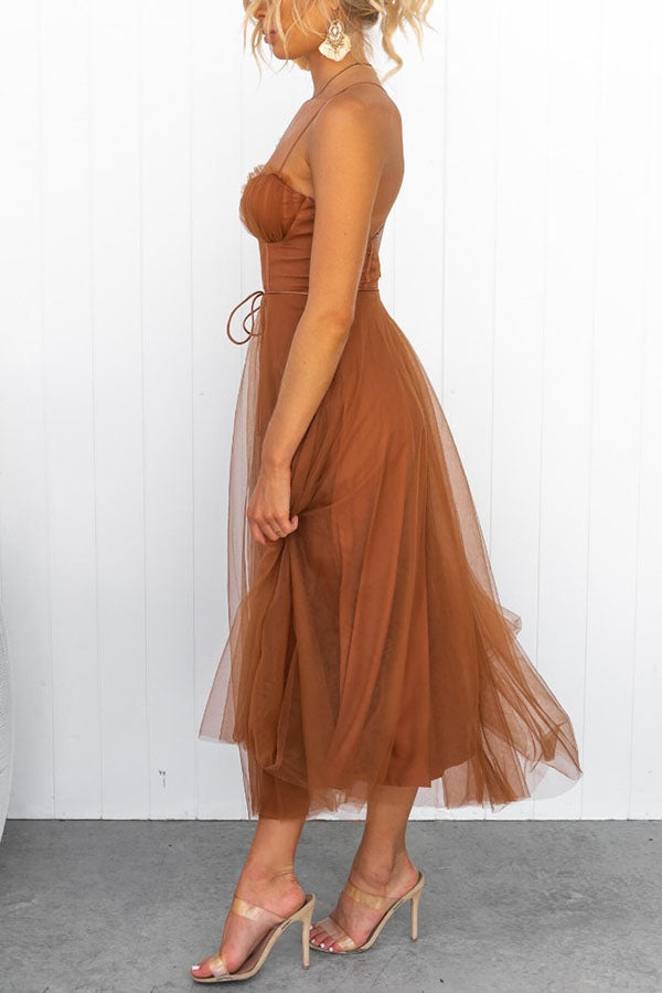 Ella | Women's Elegant Spaghetti Strap Chiffon Dress