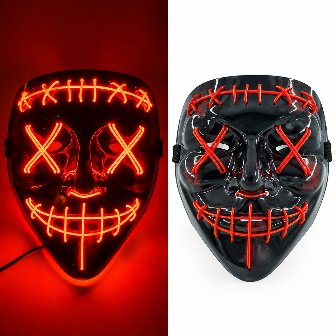 Halloween LED Purge Mask With Neon Glow