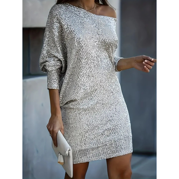Remi | Women’s Elegant Gold Sequin Dress