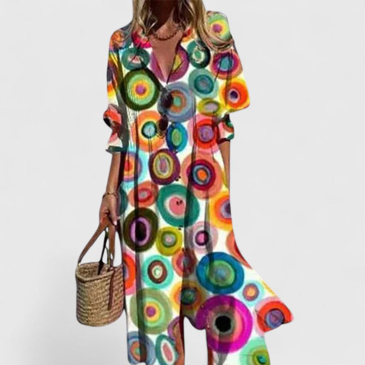 Fiona | Women’s Summer Printed Boho Dress