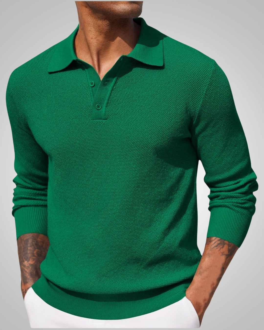 Oliver | Men's Summer Button-Down Knitted Polo Shirt