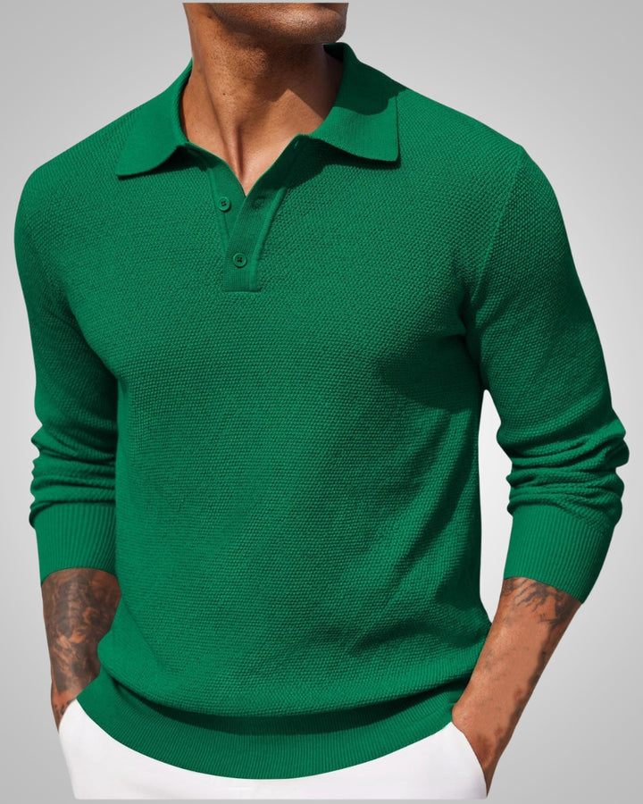 Oliver | Men's Summer Button-Down Knitted Polo Shirt