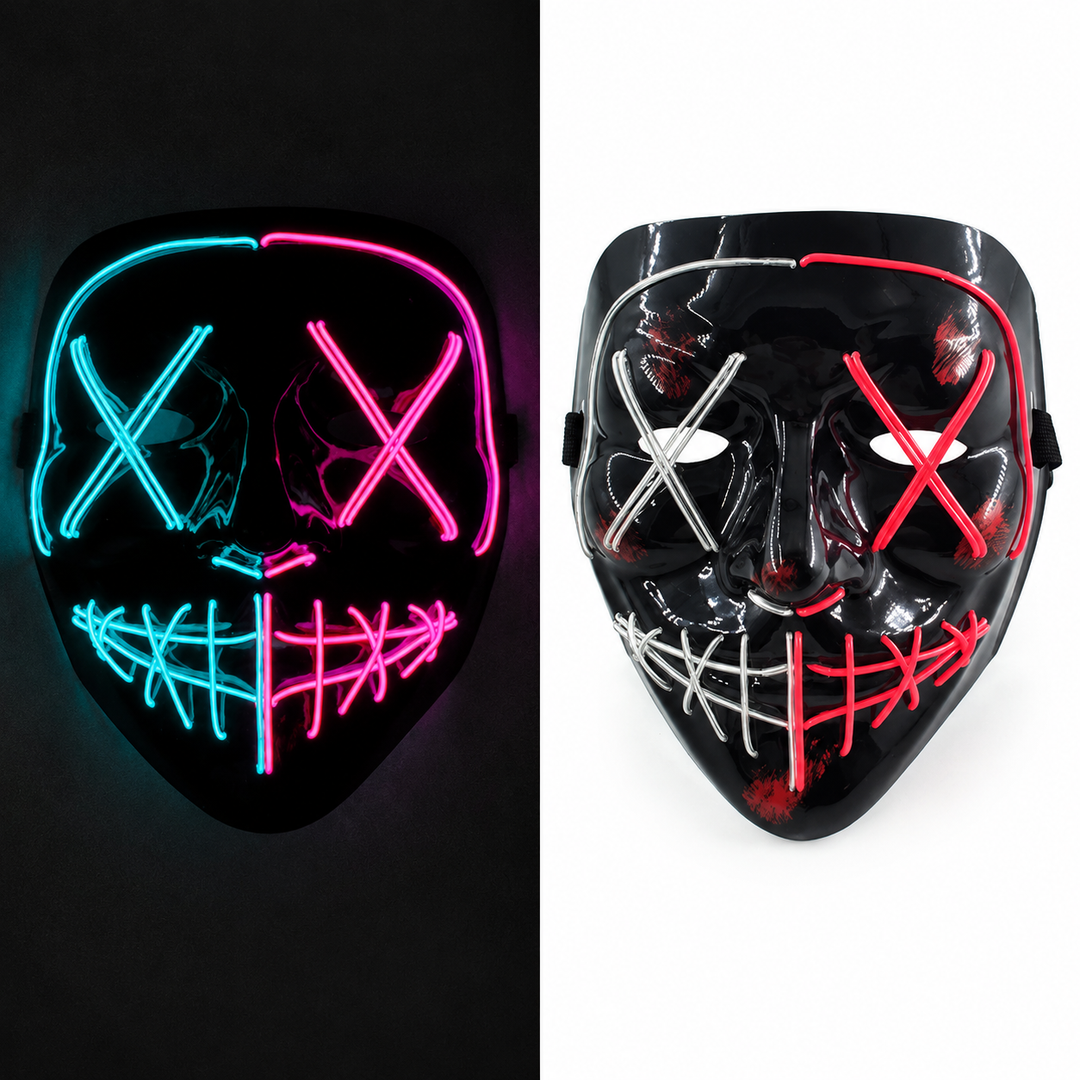 Halloween LED Purge Mask With Neon Glow