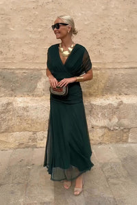 Anny | Women's Summer Chiffon Off-Shoulder Maxi Dress