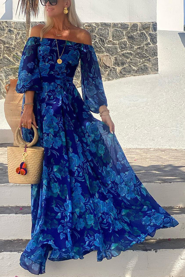 Hoor | Women’s Floral Off Shoulder Wedding Guest Dress