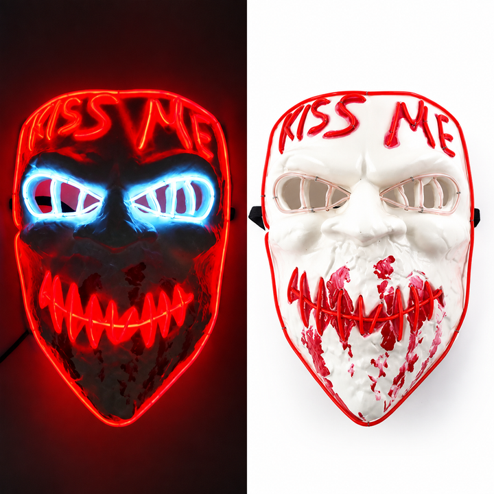 Halloween LED Purge Mask With Neon Glow
