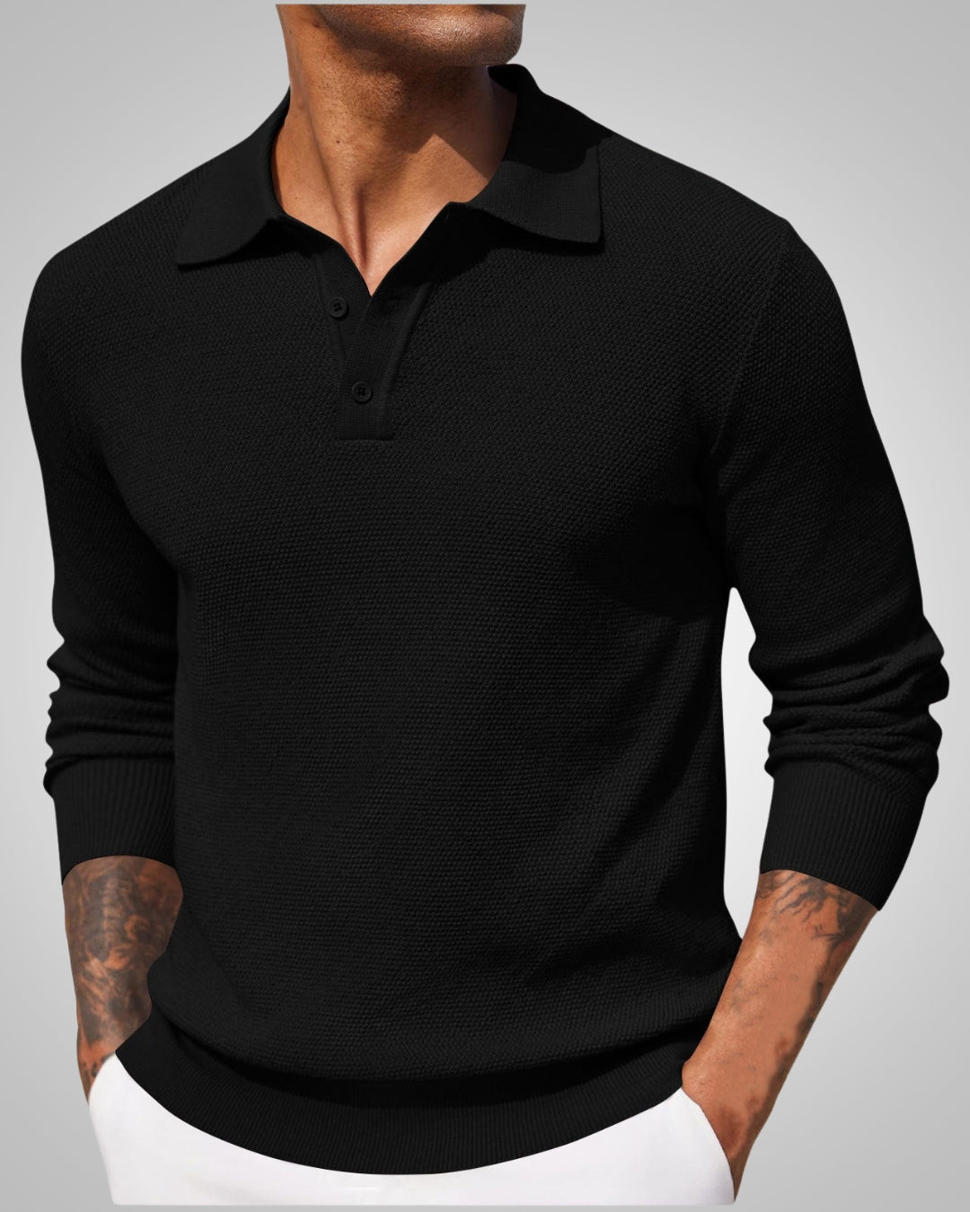 Oliver | Men's Summer Button-Down Knitted Polo Shirt