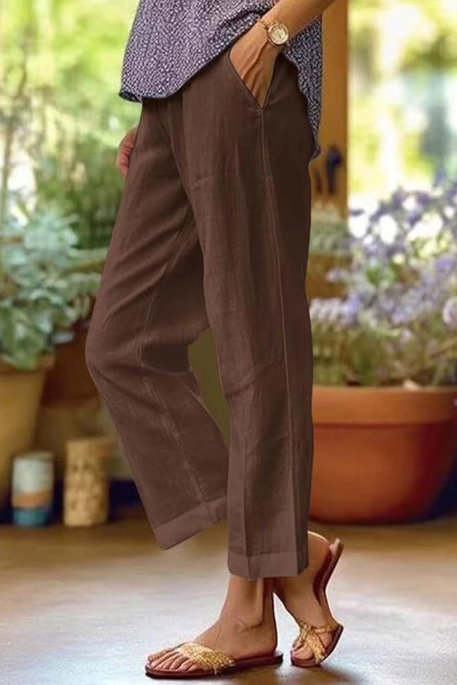 Evanthe | Women’s Cropped Linen Summer Pants