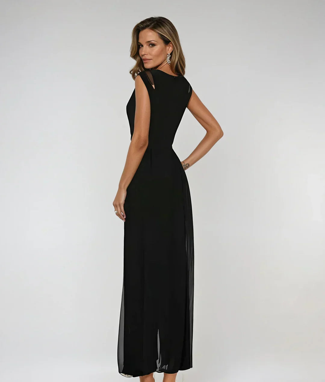 Kenna | Women’s Evening Round Neck Maxi Dress