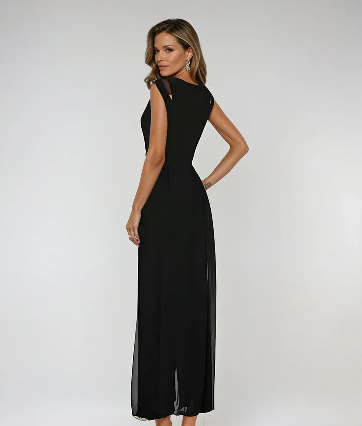 Kenna | Women’s Evening Round Neck Maxi Dress