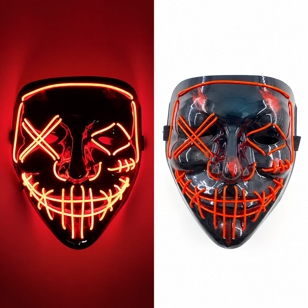 Halloween LED Purge Mask With Neon Glow