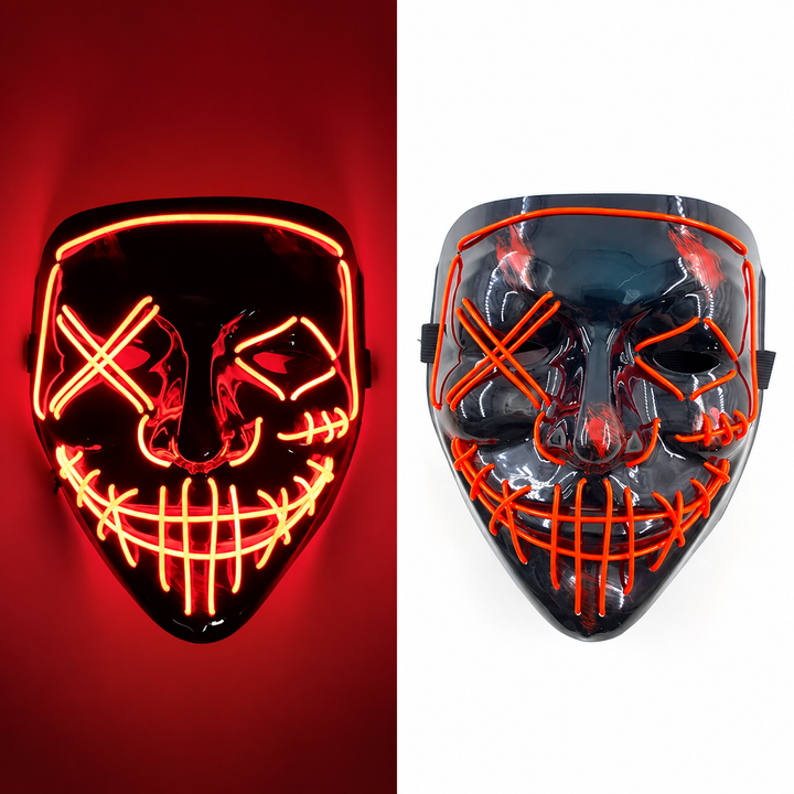 Halloween LED Purge Mask With Neon Glow