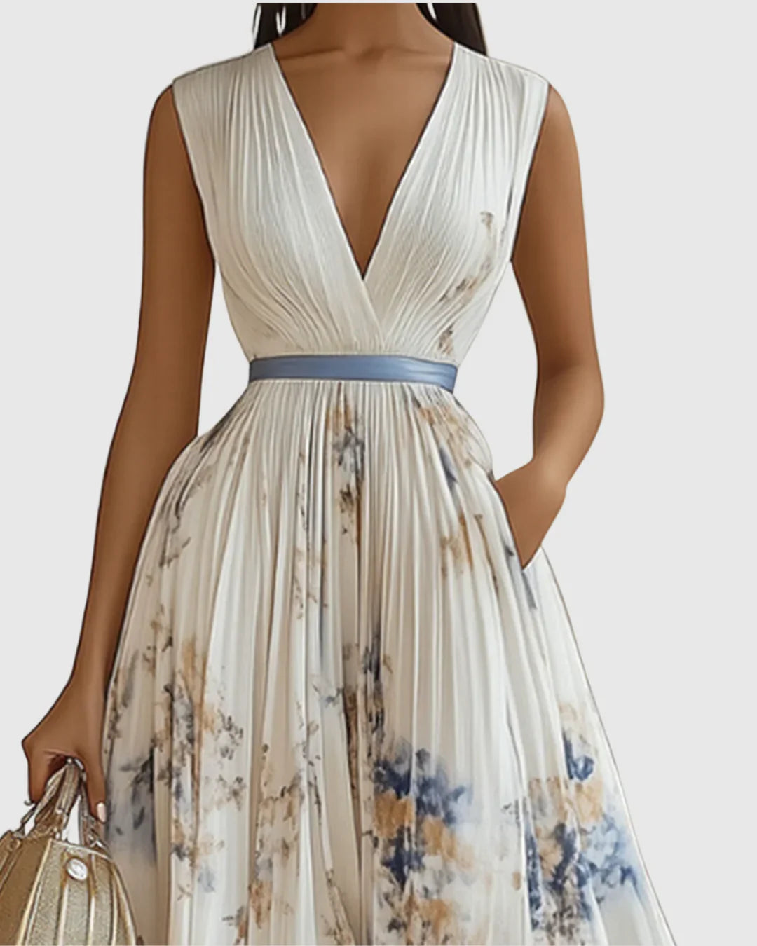 Joanna | Women’s Elegant Pleated A-line Dress