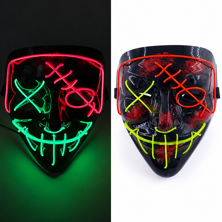 Halloween LED Purge Mask With Neon Glow