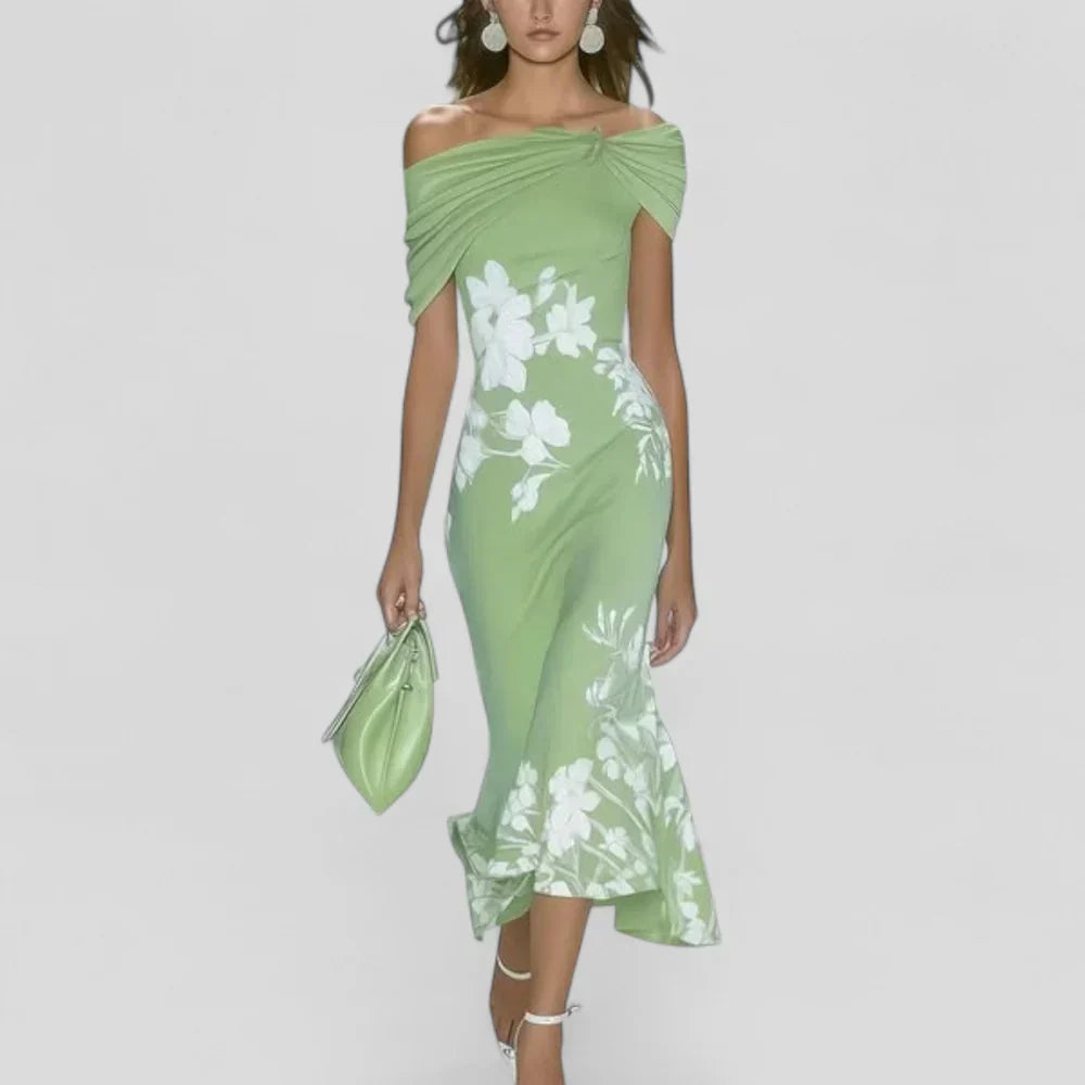 Madison | Women’s Summer Body Cone Floral Midi Dress