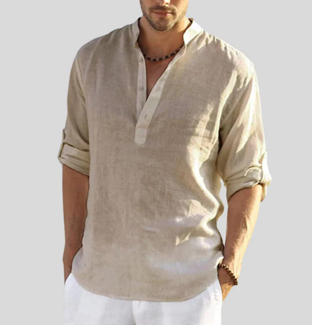 Hendrix | Men's Long Sleeve Henley Casual Shirt