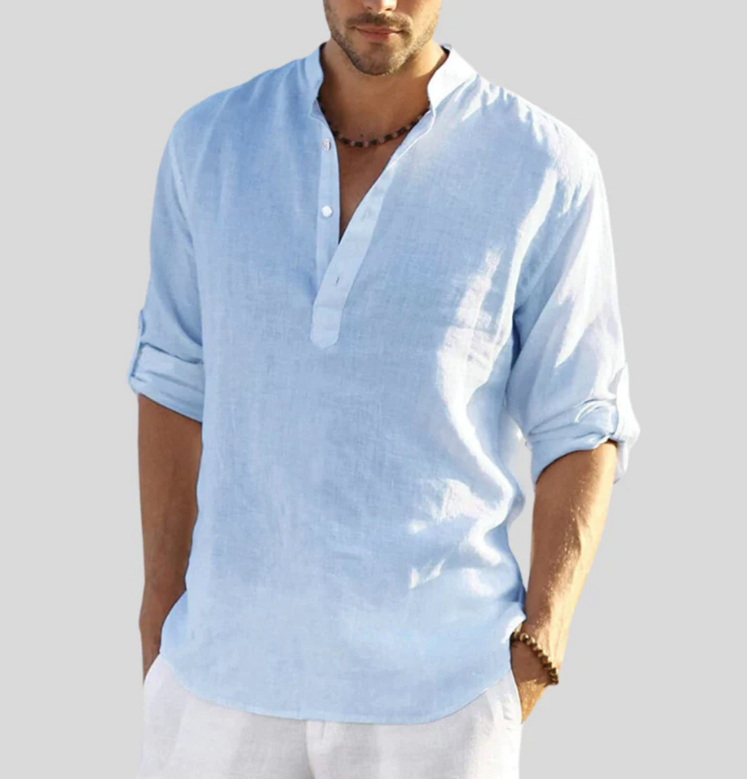 Hendrix | Men's Long Sleeve Henley Casual Shirt