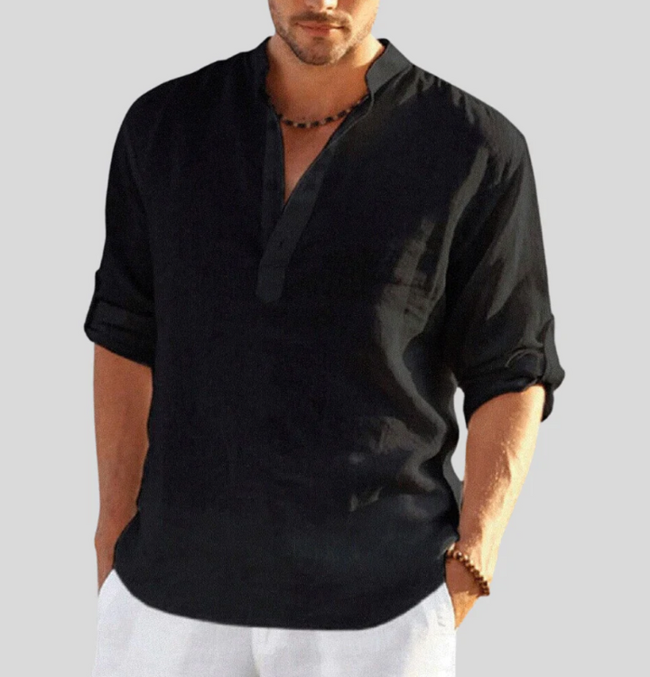 Hendrix | Men's Long Sleeve Henley Casual Shirt