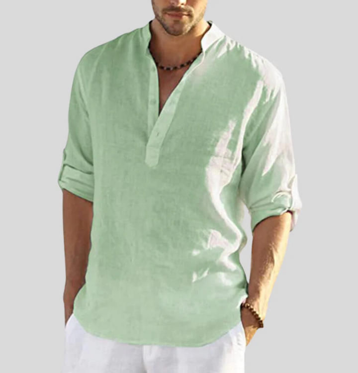 Hendrix | Men's Long Sleeve Henley Casual Shirt