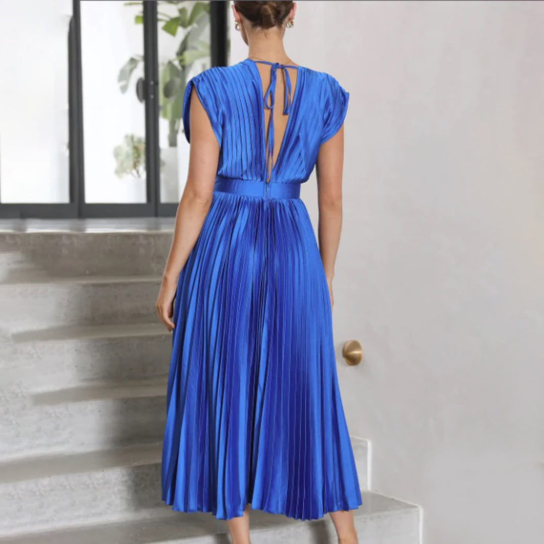 Angel | Women’s Pleated V-Neck Maxi Dress