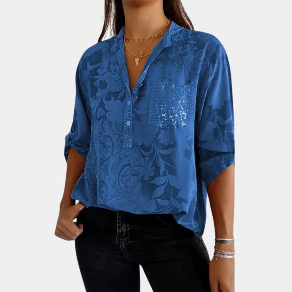 Juno | Women's V-Neck Summer Blouse