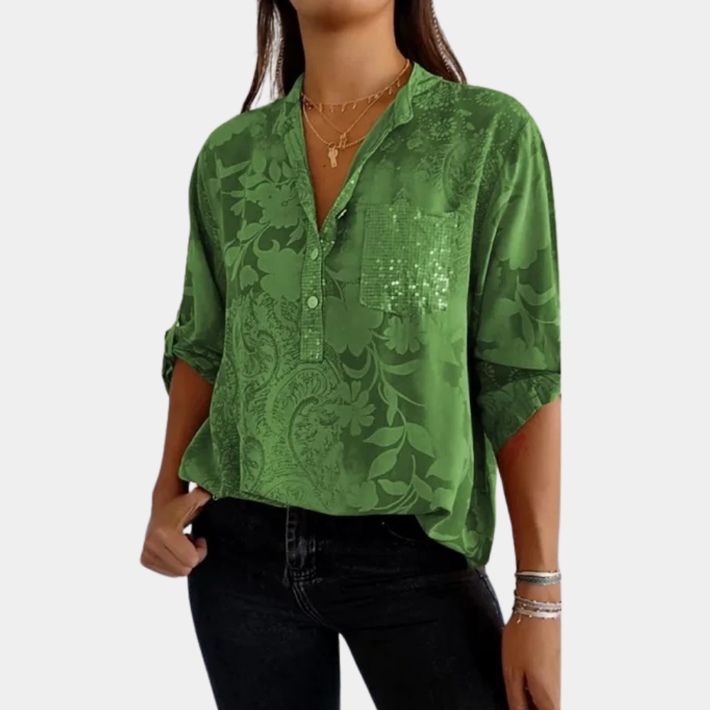 Juno | Women's V-Neck Summer Blouse