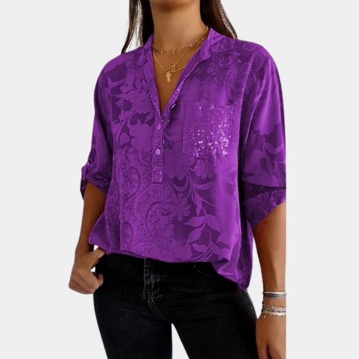 Juno | Women's V-Neck Summer Blouse