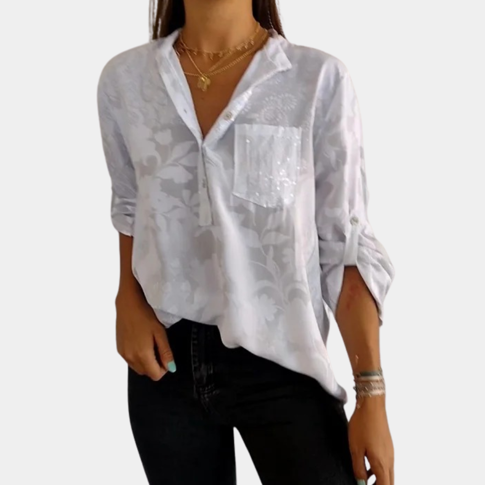Juno | Women's V-Neck Summer Blouse